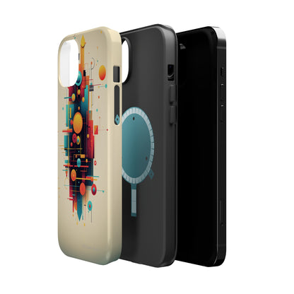 The "Colorful Geometric Pattern" Cell Phone Case- Elevate Your Phone's Look -MagSafe Tough Cases