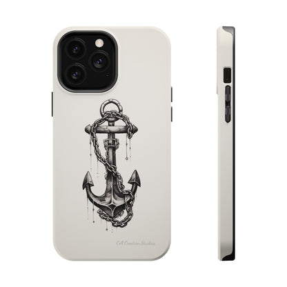 "Nautical Elegance Anchor" -MagSafe Tough iPhone Cases