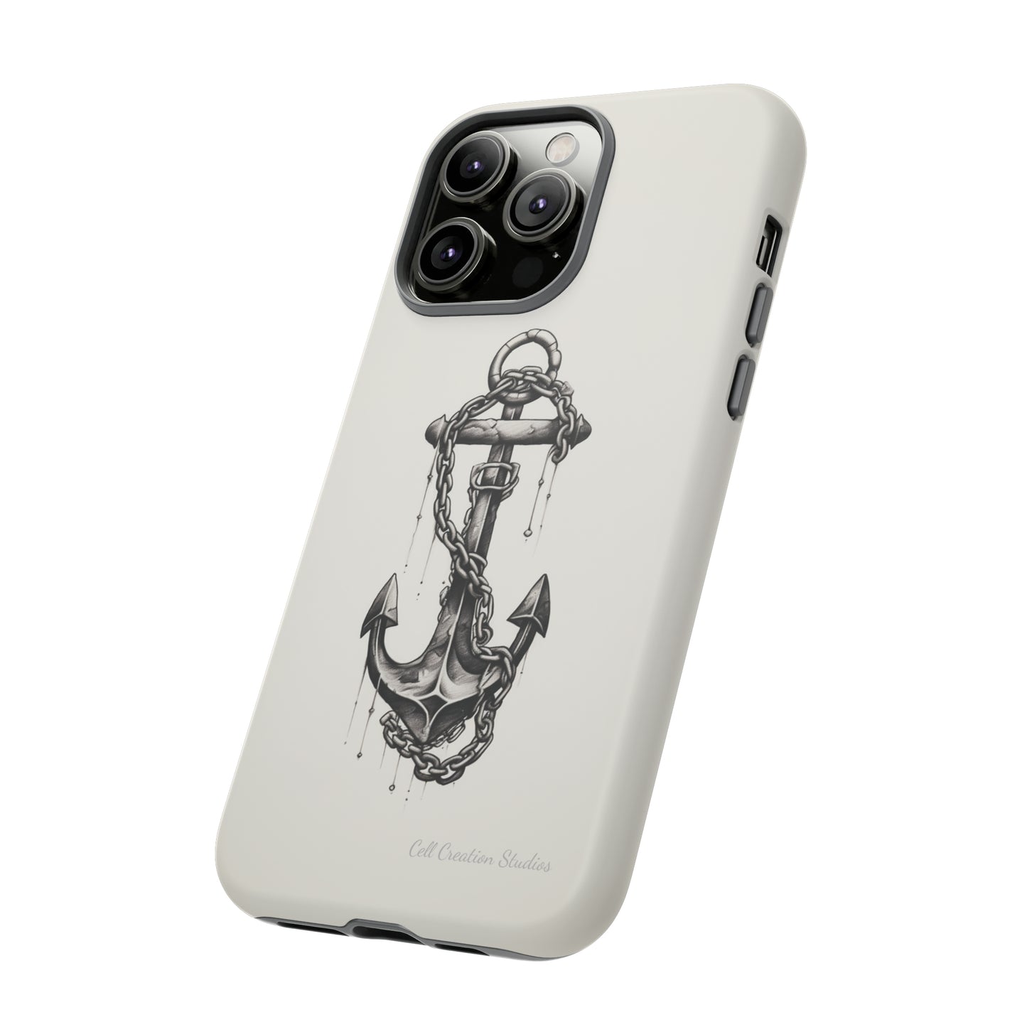 "Nautical Elegance Anchor" -Tough iPhone Cases