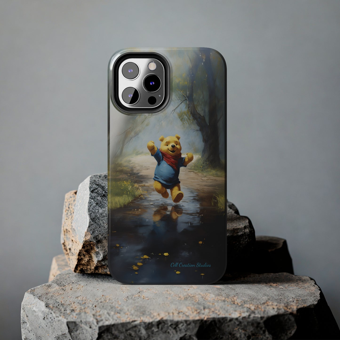 Introducing the "Winnie-The-Pooh Puddle Splash" Cell Phone Case – A Splash of Nostalgic Fun -Tough Phone Cases