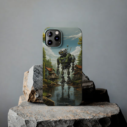 Introducing the "Robo-Rescue" Cell Phone Case – Witness a Heartwarming Scene of Robot Seeking Assistance -Slim Phone Cases