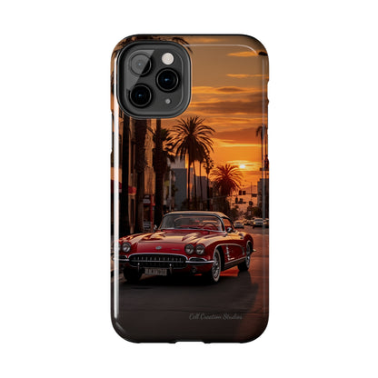 "Sunset Boulevard Classic Red Car" Cell Phone Case -Tough Phone Cases