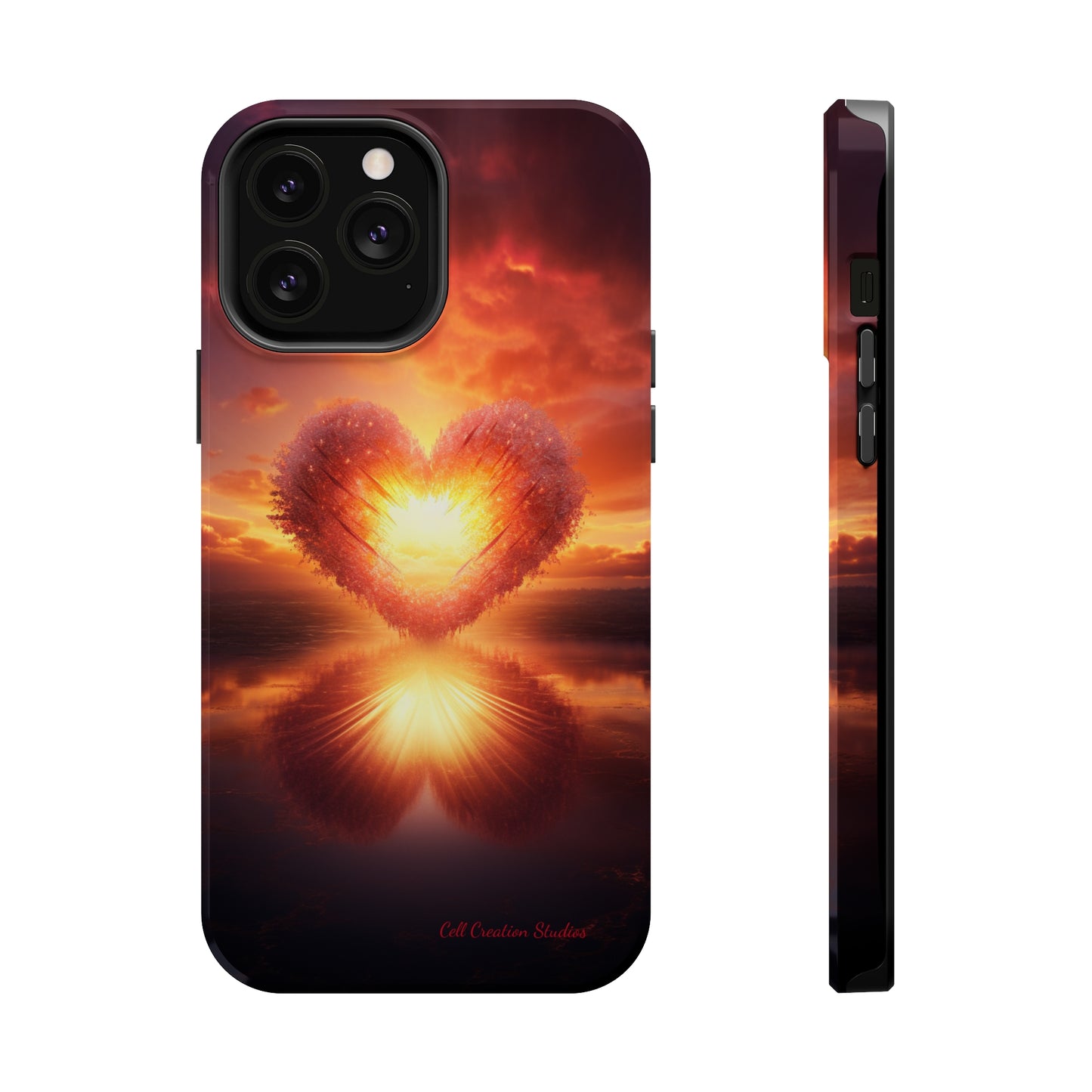 Introducing the "Sun-Kissed Heart" Cell Phone Case – Radiate Love and Light -MagSafe Tough Cases