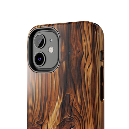 "Wood Grain Elegance" -Tough iPhone Cases