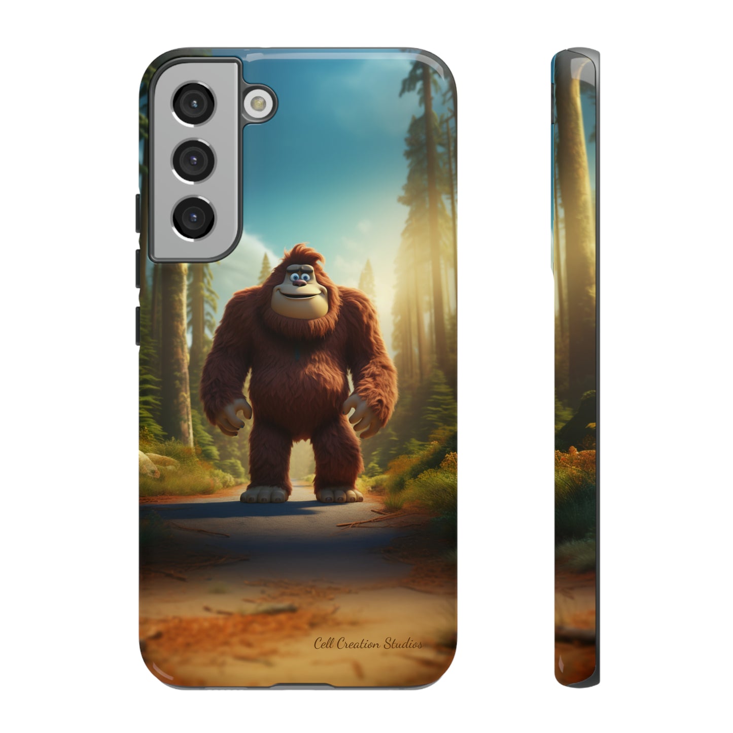 The "Trail Trekker" Bigfoot Cartoon Phone Case -Tough Cases