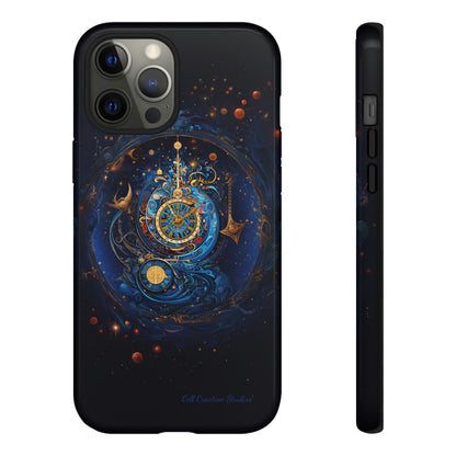 "Cosmic Clock Elegance" -Tough iPhone Cases