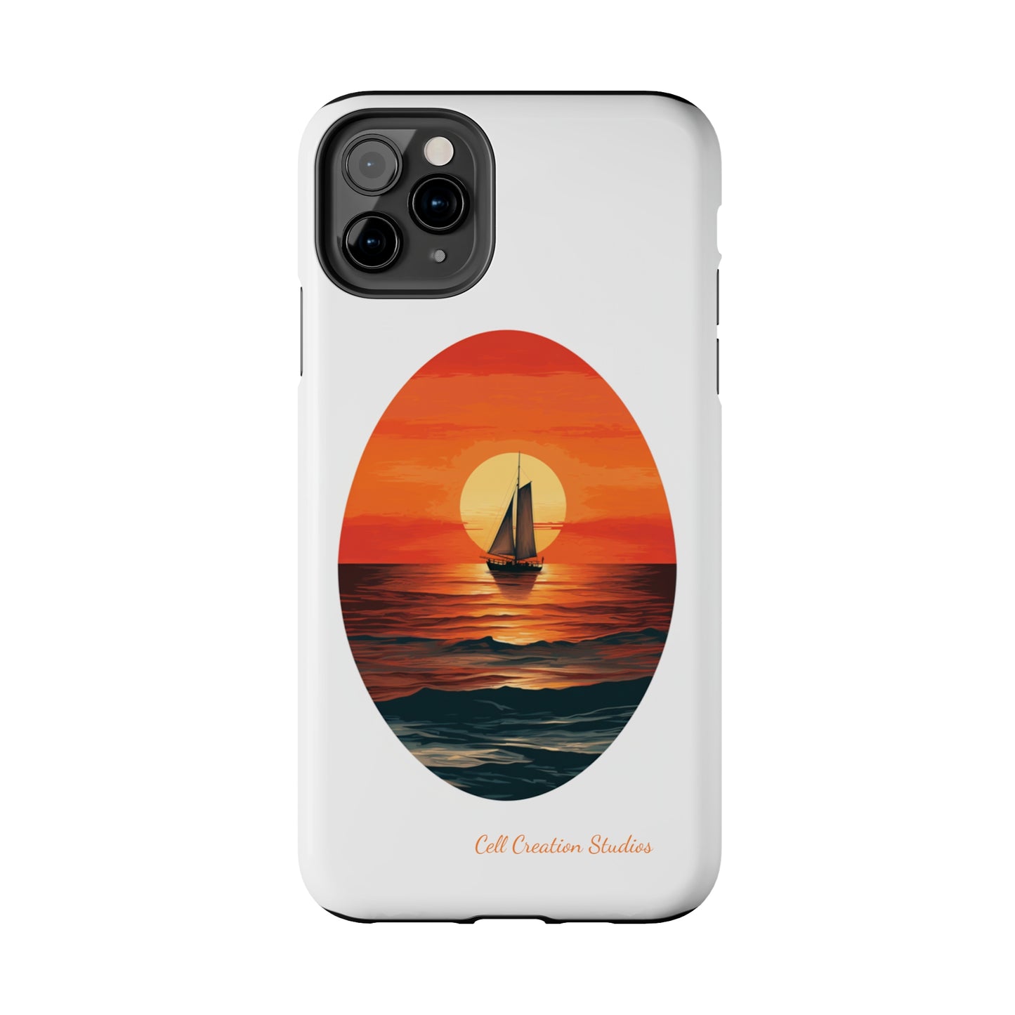 "Sailboat Sunset Serenity" -Tough iPhone Cases