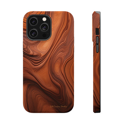 The "Natural Elegance" Wood Pattern Phone Case -MagSafe Tough Cases