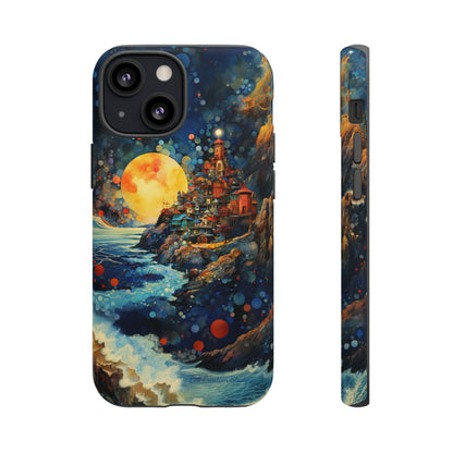 "Moonlit Coastal Vista" -Tough iPhone Cases