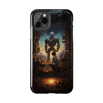 Introducing the "Mechanical Bond" Cell Phone Case – Witness a Captivating Moment of Giant Robot and Boy -Tough Phone Cases