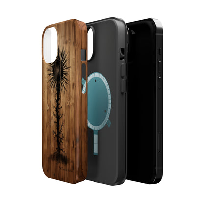 "Desert Plant on Wood Themed Phone Case: Embrace Nature's Beauty" -MagSafe Tough Cases