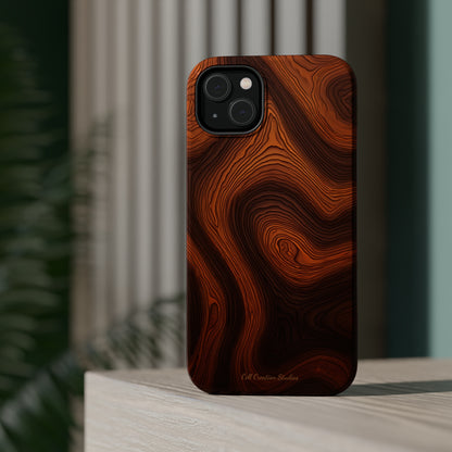 Introducing the "Natural Woodgrain" Cell Phone Case – Embrace Organic Beauty with Wood Pattern Design -MagSafe Tough Cases