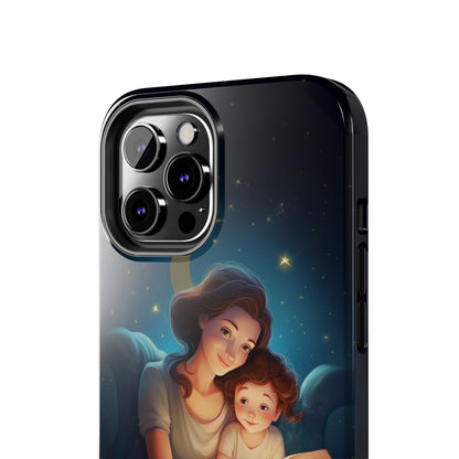 Introducing the "Bedtime Story Bliss" Cell Phone Case – Cherish Heartwarming Moments with Every Glance -Tough Phone Cases