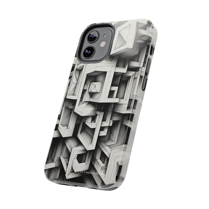 The "Geometric Right Angles" Cell Phone Case -Experience Sleek Simplicity-Tough Phone Cases