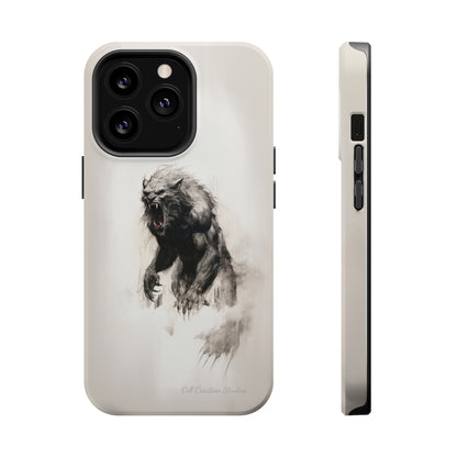 "Moonlit Shadow" Werewolf Sketch Cell Phone Case -MagSafe Tough Cases