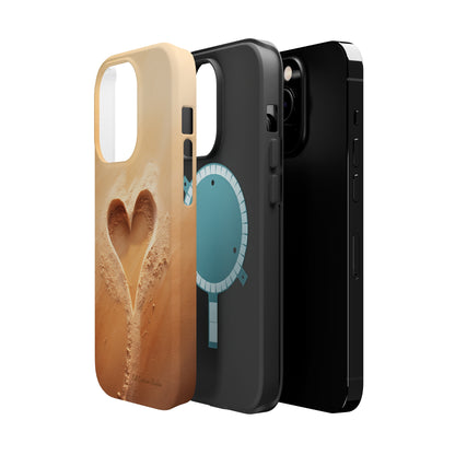 "Eternal Love: Sand Heart" Cell Phone Case -MagSafe Tough Cases