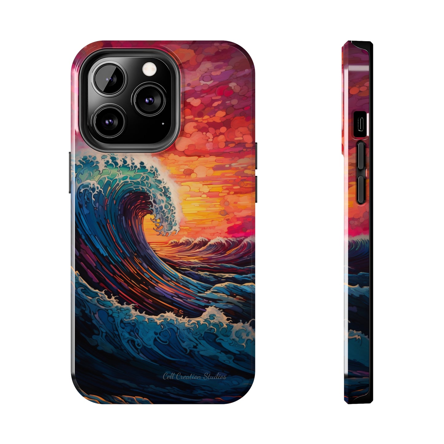 "Colorful Ocean Wave" Cell Phone Case -Tough Phone Cases