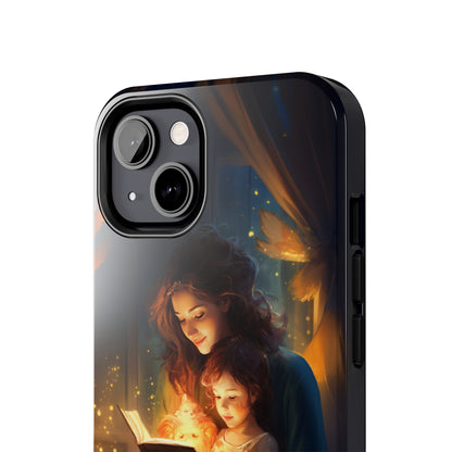 Introducing the "Bedtime Story Bliss" Cell Phone Case – Cherish Heartwarming Moments with Every Glance -Tough Phone Cases