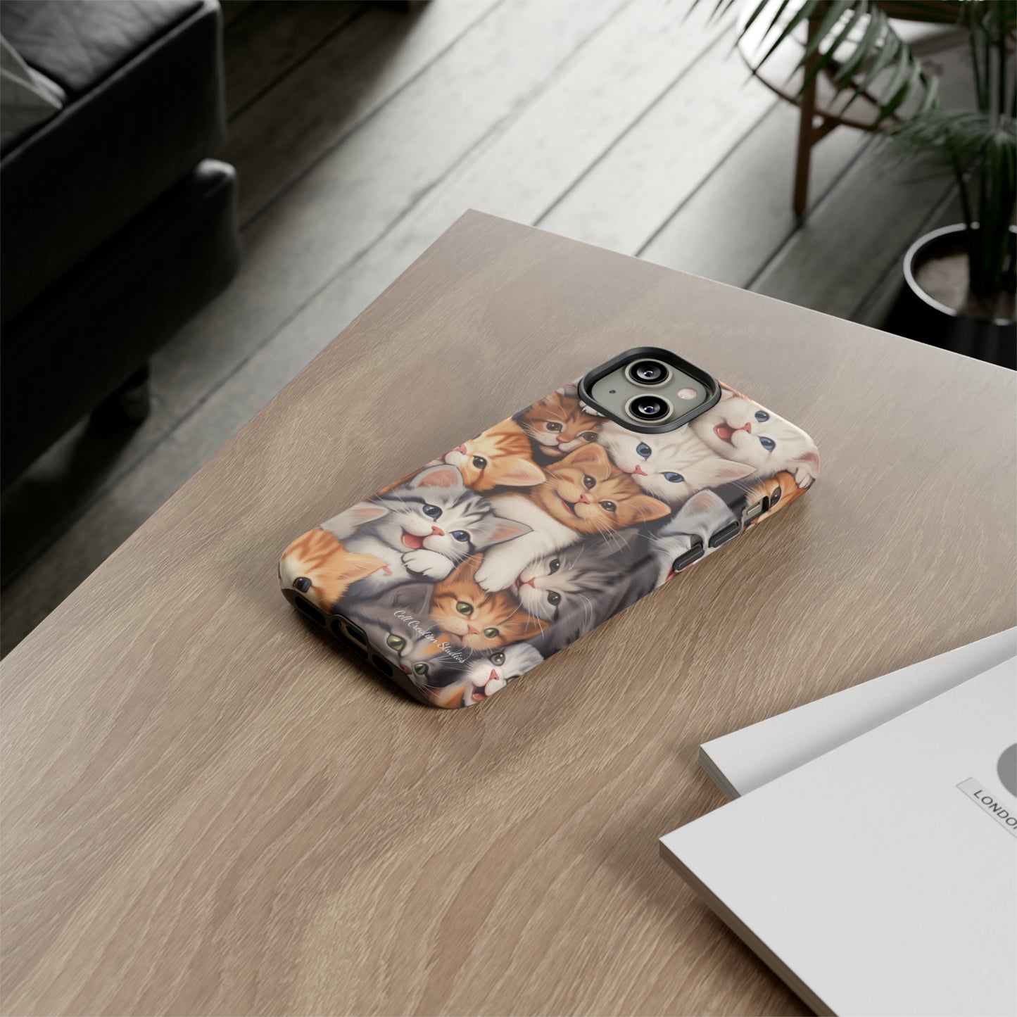 "Kitten Cuddle Haven" Phone Case -Tough Cases