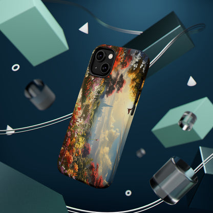 Introducing the "Floral Haven" Cell Phone Case – Where Nature and Urban Marvels Converge! -MagSafe Tough Cases