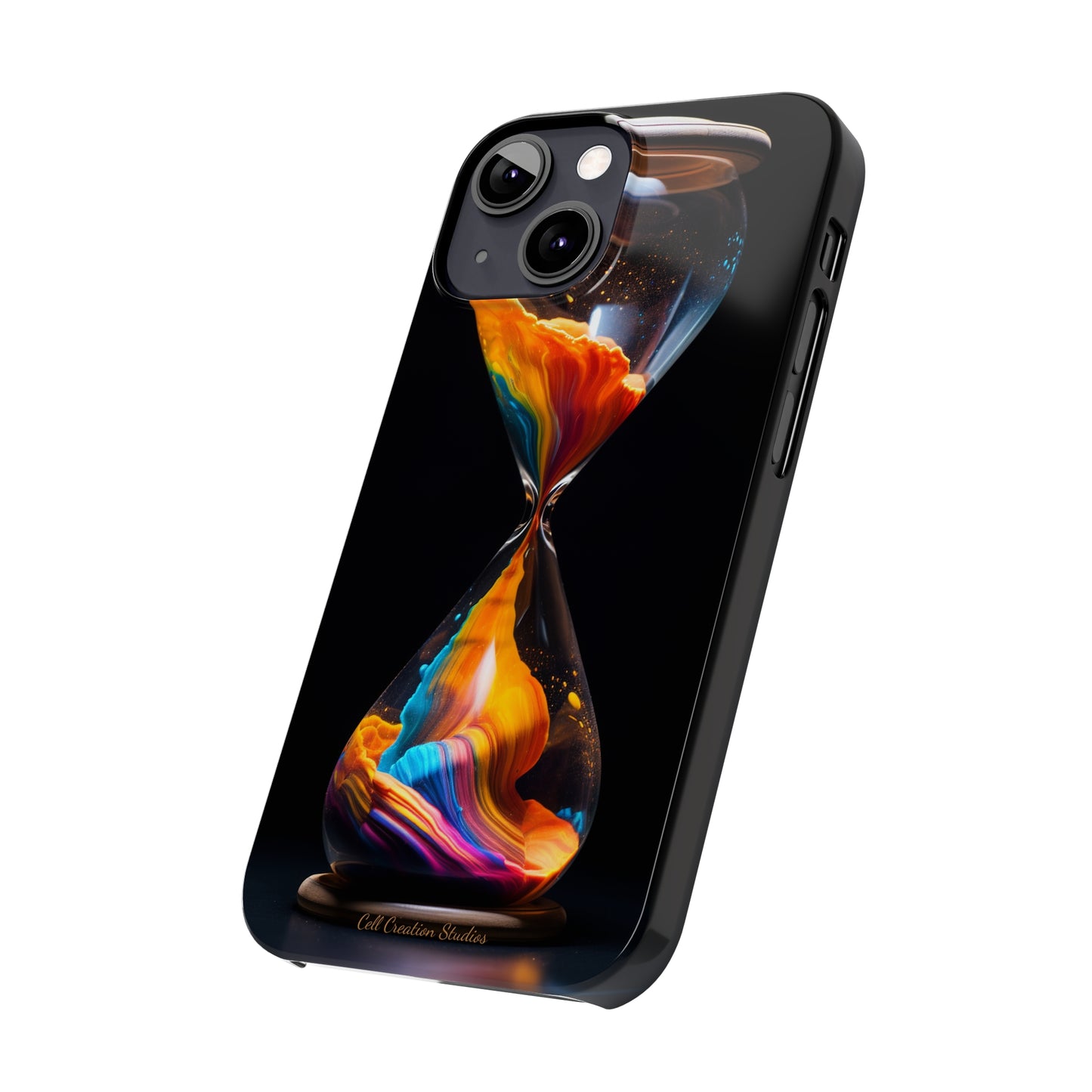 Introducing the "Vibrant Sands of Time" Cell Phone Case – Embrace the Beauty of Colorful Hourglass Design -Tough Cases