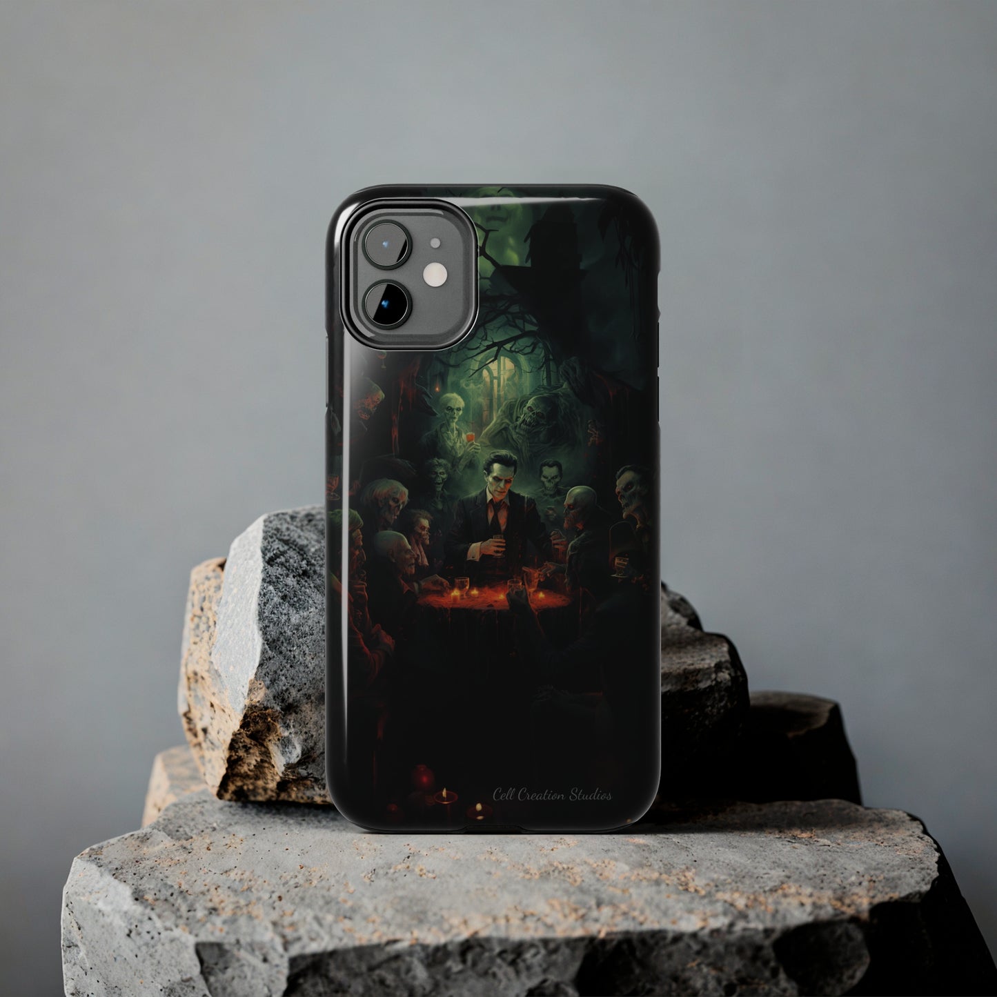 Introducing the "Ghoulish Gala" Cell Phone Case – Dracula's Halloween Soiree -Tough Phone Cases