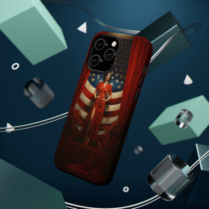 Introducing the "Vintage Glamour" Cell Phone Case – Step into 1920s Elegance with a Patriotic Twist! -MagSafe Tough Cases