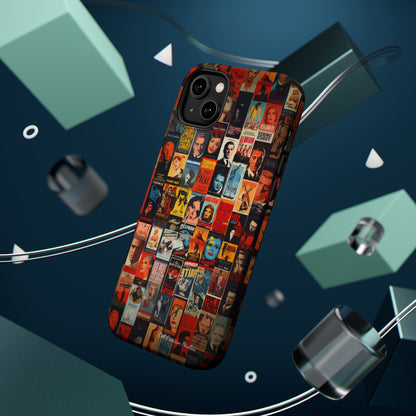 Introducing the "Vintage Movie Poster Collage" Cell Phone Case – Timeless Hollywood Charm -MagSafe Tough Cases