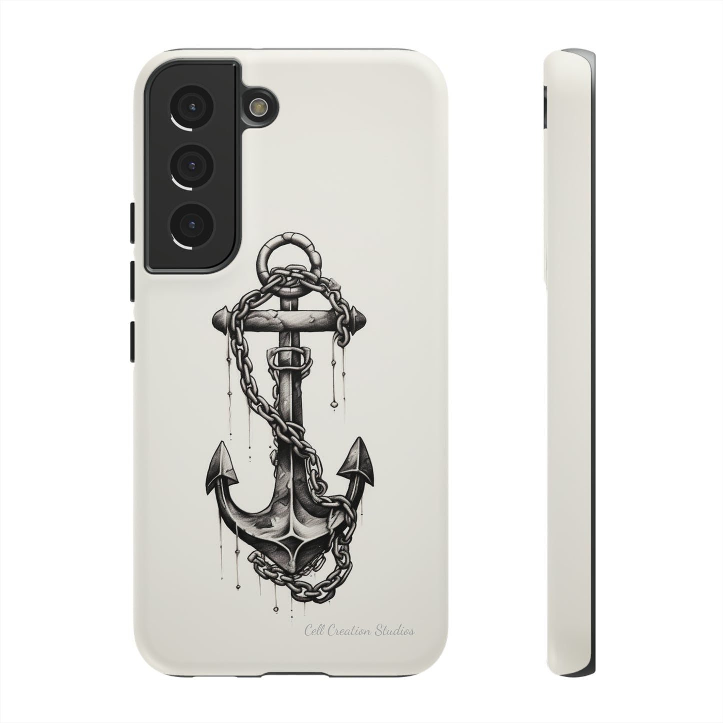 "Nautical Elegance Anchor" -Tough Samsung Phone Cases