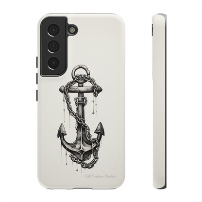 "Nautical Elegance Anchor" -Tough Samsung Phone Cases