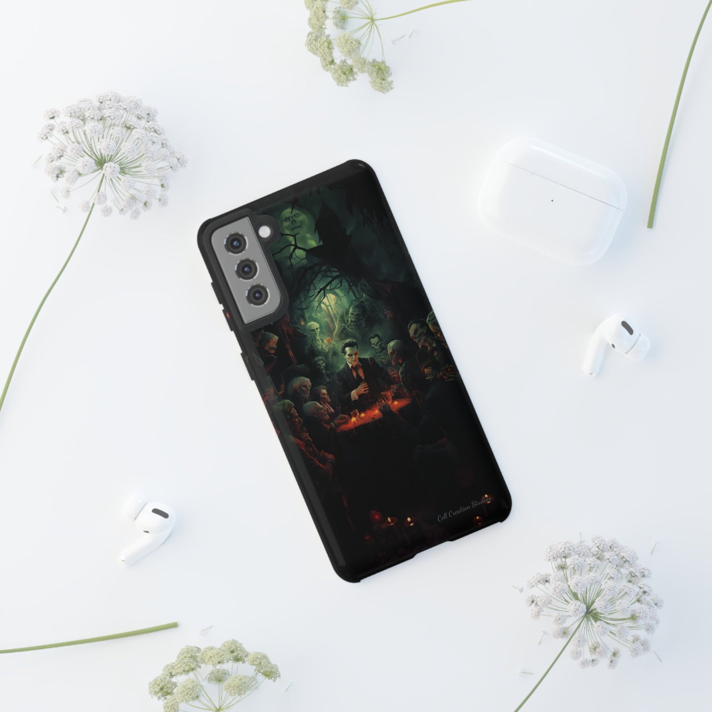 Introducing the "Ghoulish Gala" Cell Phone Case – Dracula's Halloween Soiree -Tough Cases