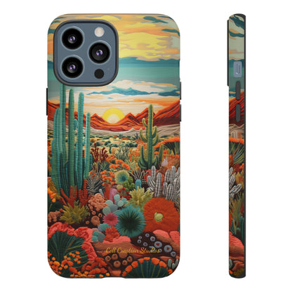 "Desert Bloom Embroidery" -Tough iPhone Cases