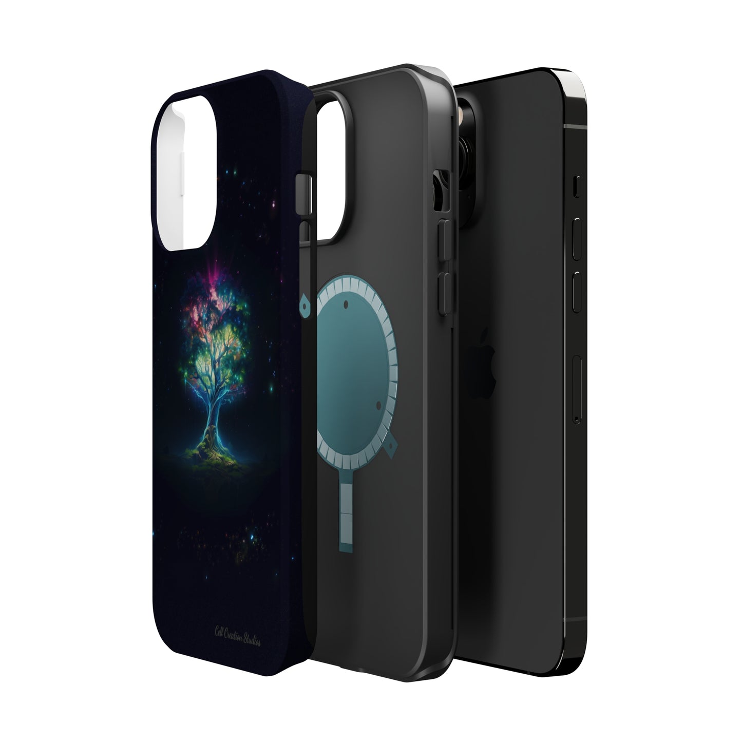 Introducing the "Holographic Tree of Life" Cell Phone Case – A Visionary Blend of Art and Technology -MagSafe Tough Cases