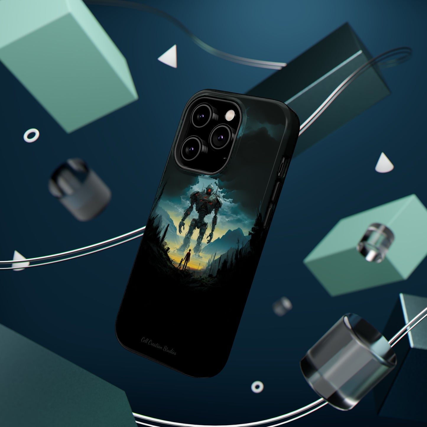 Introducing the "Rising Titan" Cell Phone Case – Witness the Astonishing Emergence of a Giant Robot! -MagSafe Tough Cases