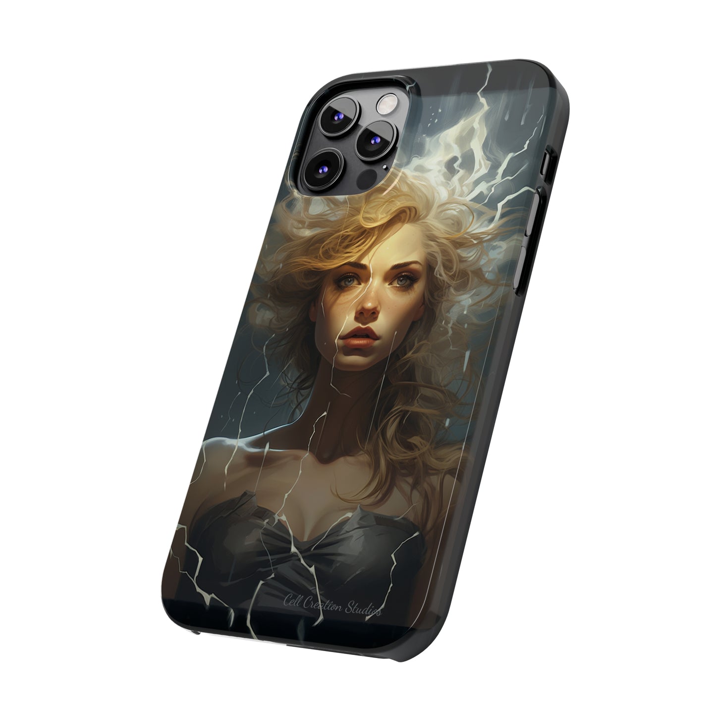 Introducing the "Electrifying Beauty" Cell Phone Case – Sparks of Style and Power -Slim Phone Cases