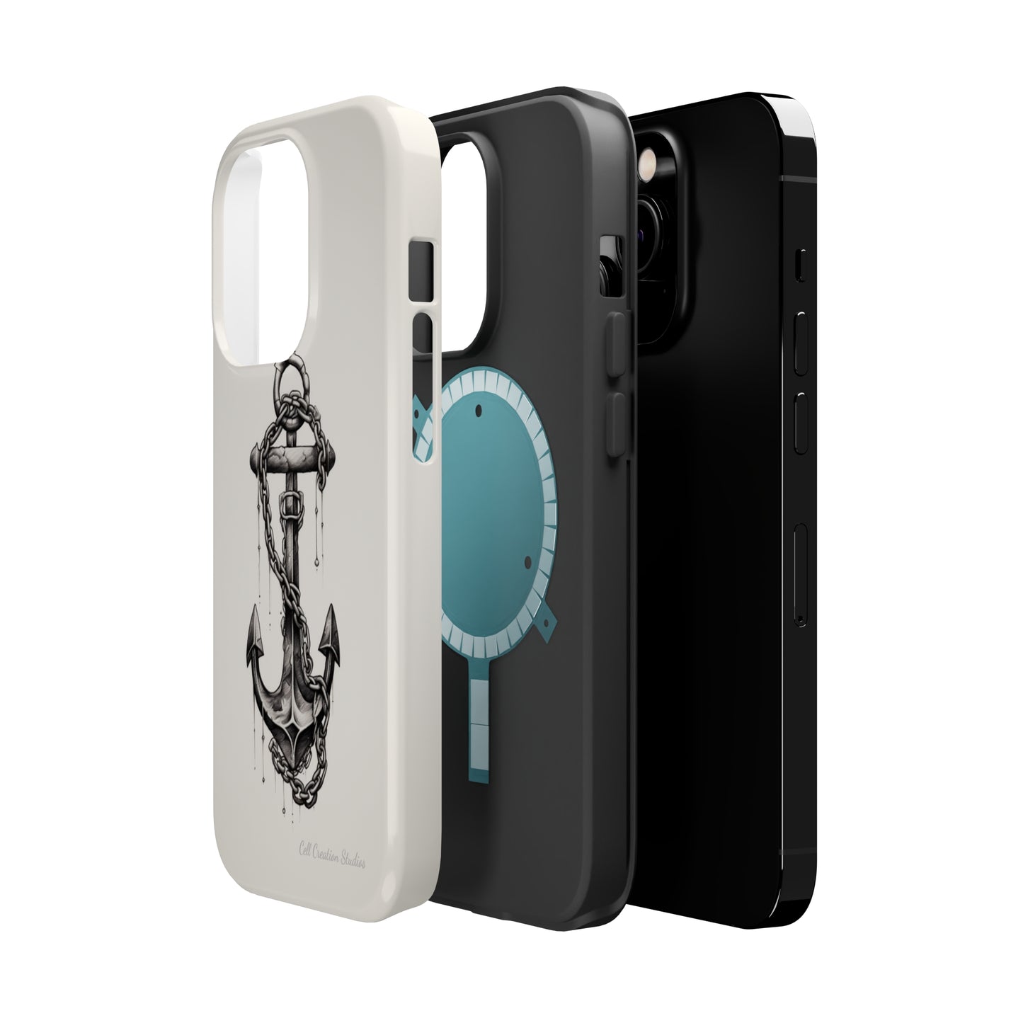 "Nautical Elegance Anchor" -MagSafe Tough iPhone Cases