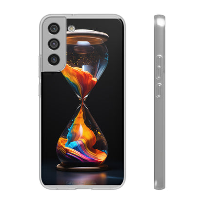 Introducing the "Vibrant Sands of Time" Cell Phone Case – Embrace the Beauty of Colorful Hourglass Design -Flexi Cases