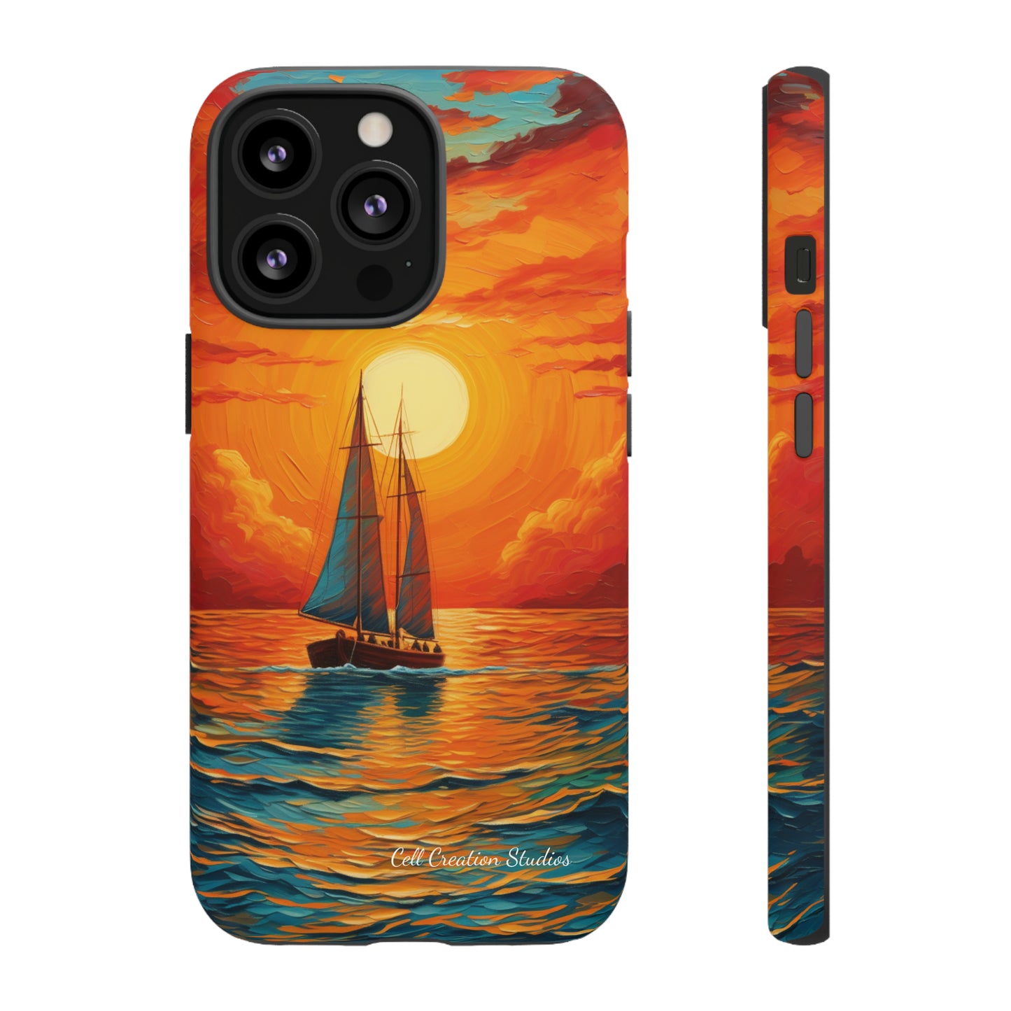 "Sailboat Sunset" - Tough iPhone Cases