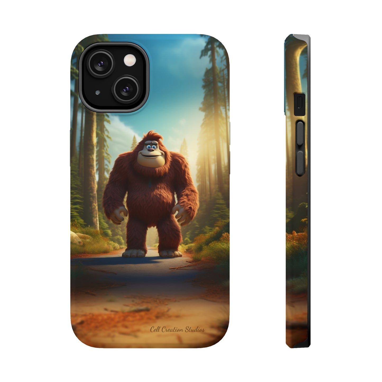 The "Trail Trekker" Bigfoot Cartoon Phone Case -MagSafe Tough Cases