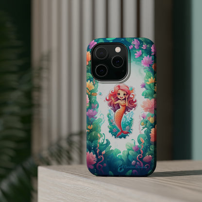 "Pink Seaflower Mermaid" -MagSafe Tough iPhone Cases