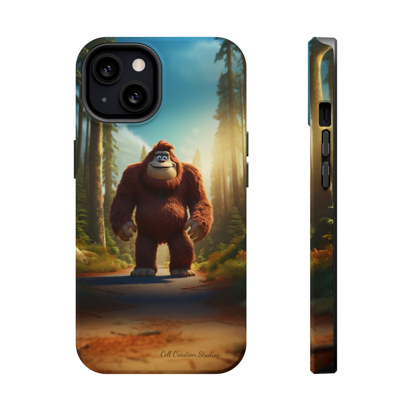 The "Trail Trekker" Bigfoot Cartoon Phone Case -MagSafe Tough Cases