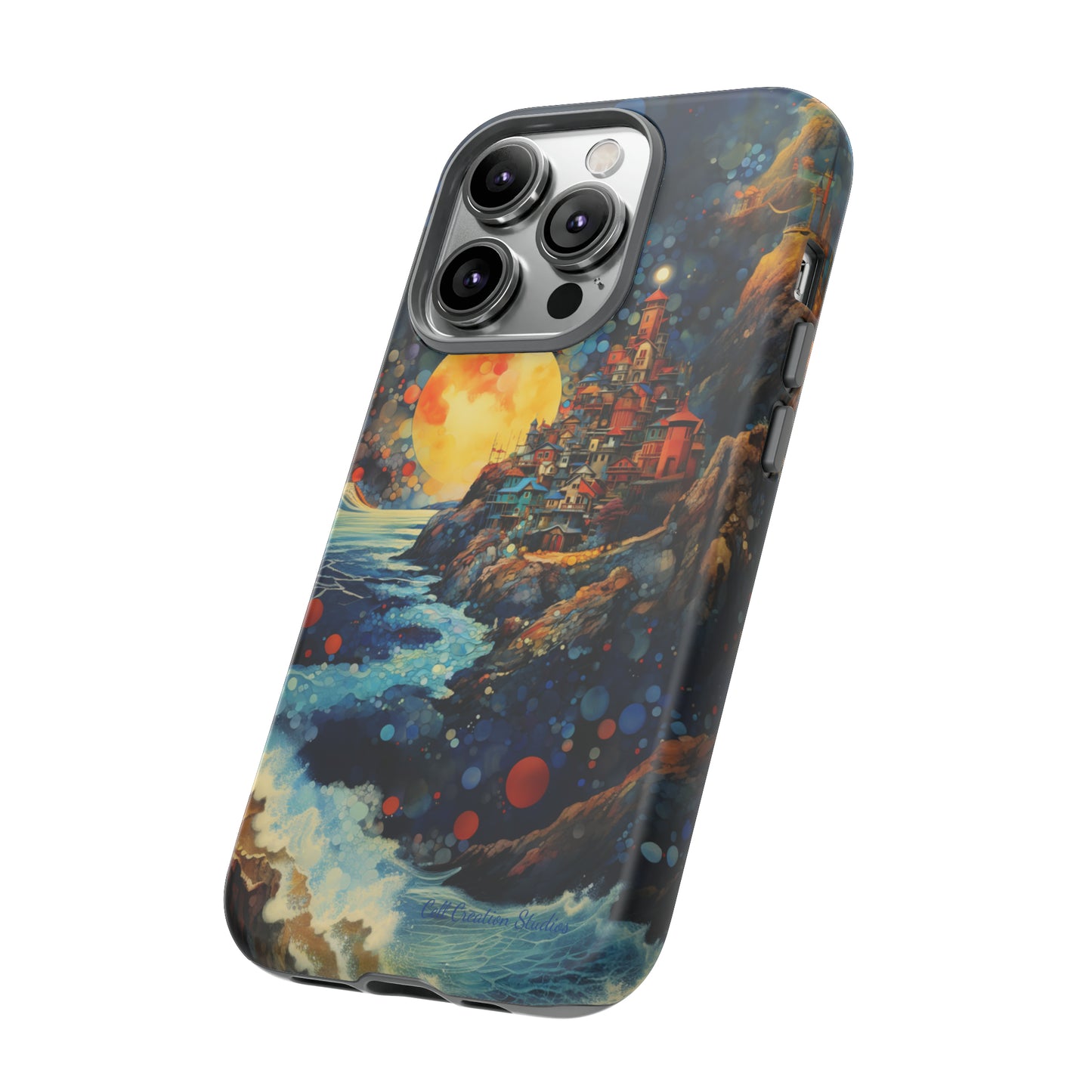 "Moonlit Coastal Vista" -Tough iPhone Cases