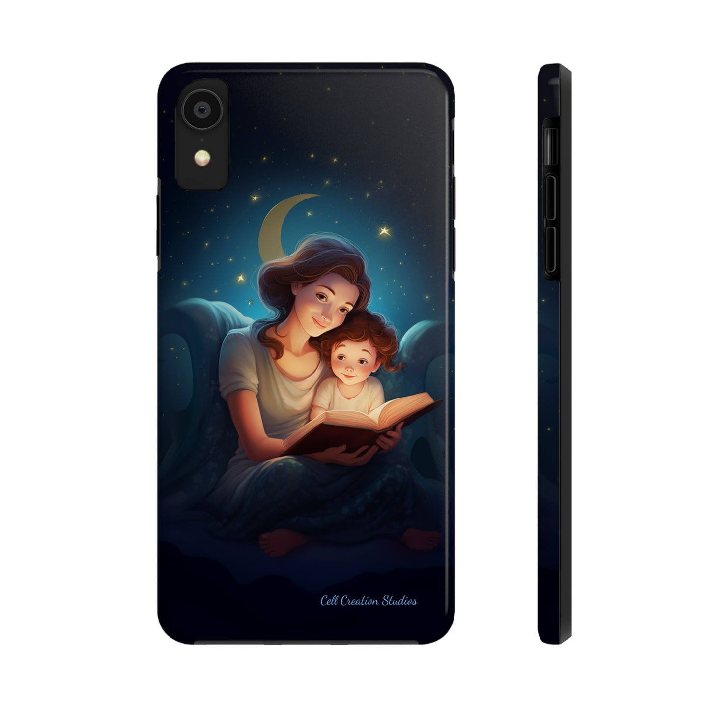 Introducing the "Bedtime Story Bliss" Cell Phone Case – Cherish Heartwarming Moments with Every Glance -Tough Phone Cases