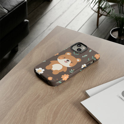 "Floral Bear Elegance" -Tough Phone Cases