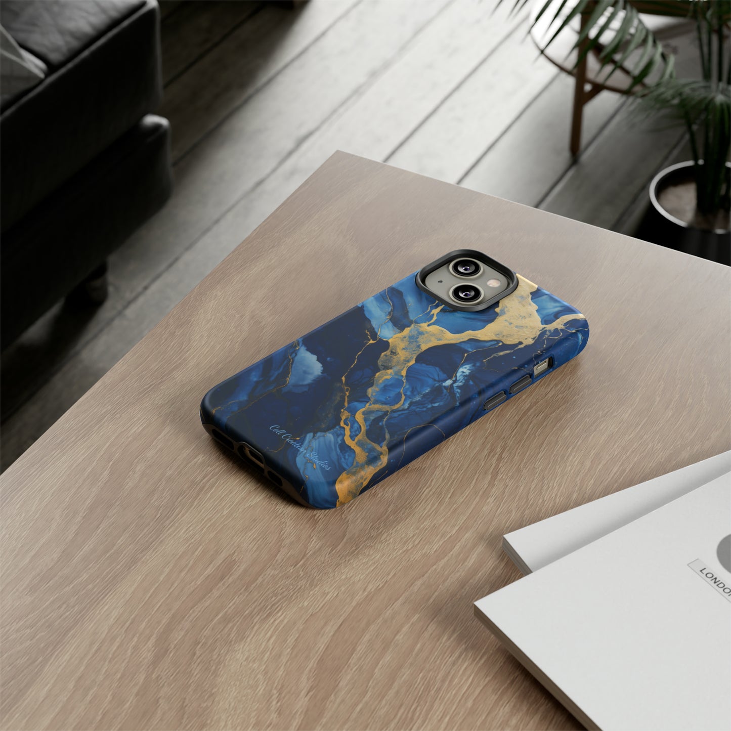 "Azure Elegance Marble" -Tough iPhone Cases