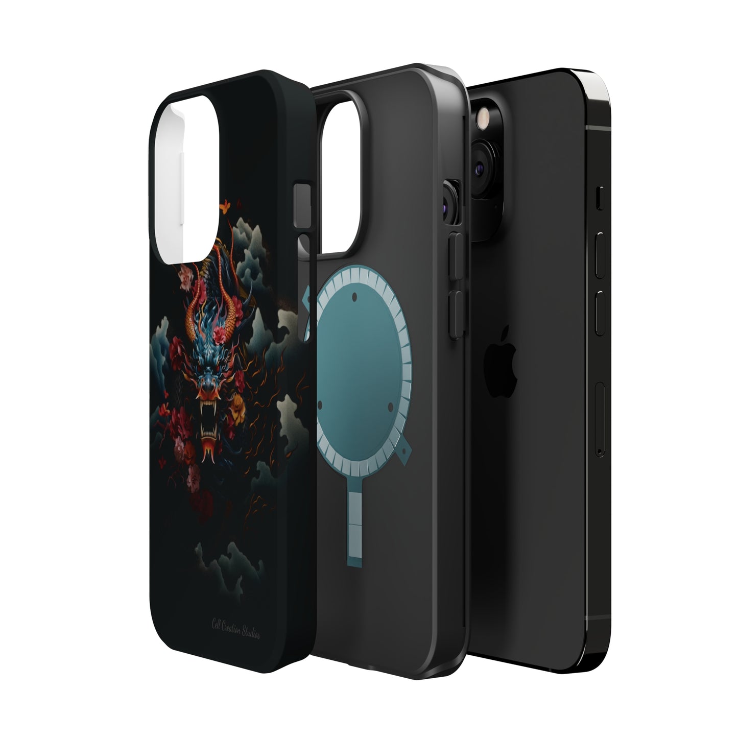 Introducing the "Japanese Dragon Majesty" Cell Phone Case – Embrace the Legend in Style -MagSafe Tough Cases