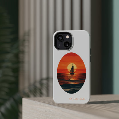 "Sailboat Sunset Serenity" -MagSafe Tough iPhone Cases