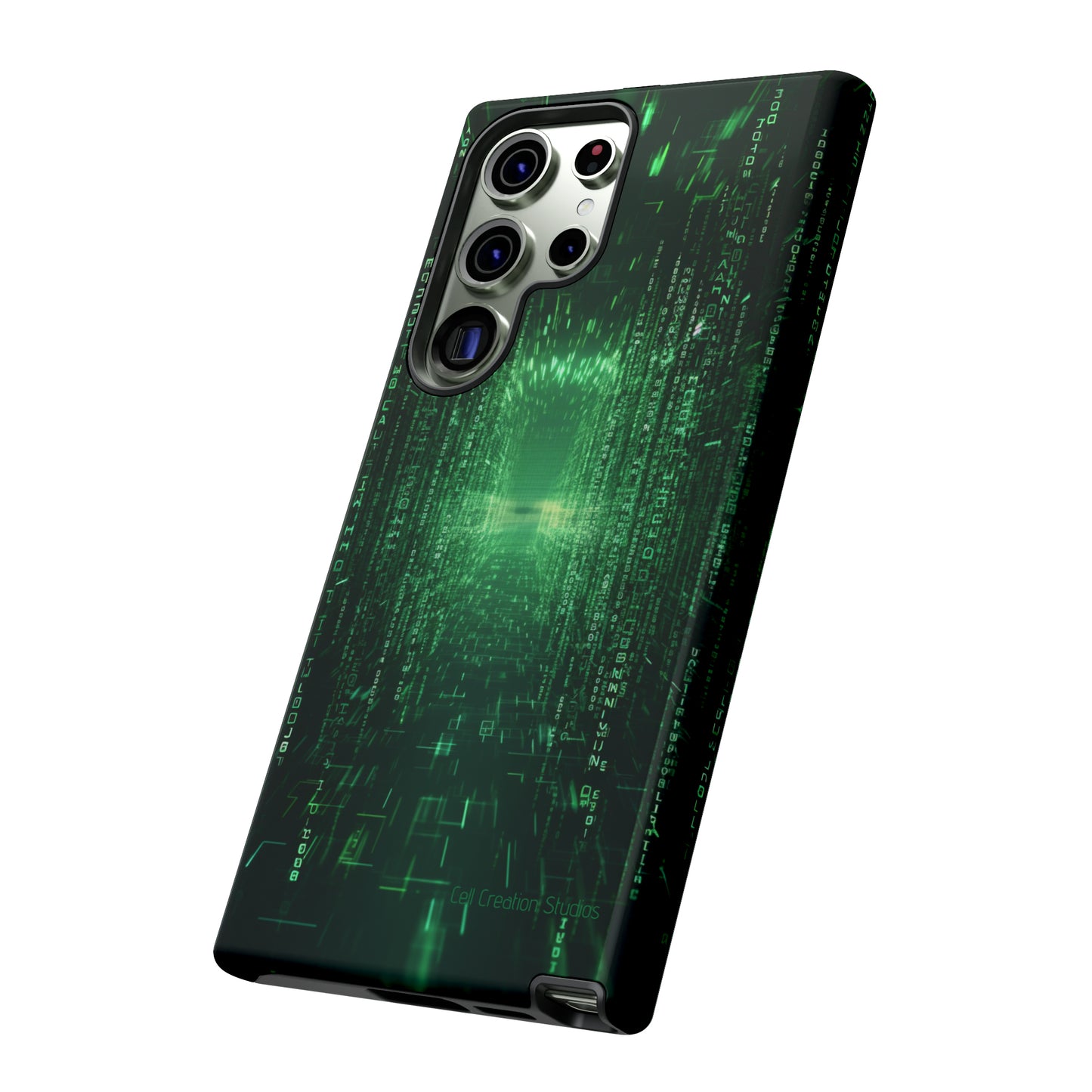 Introducing our "Digital Code Stream" Cell Phone Case – where style meets technology for your device's protection -Tough Cases