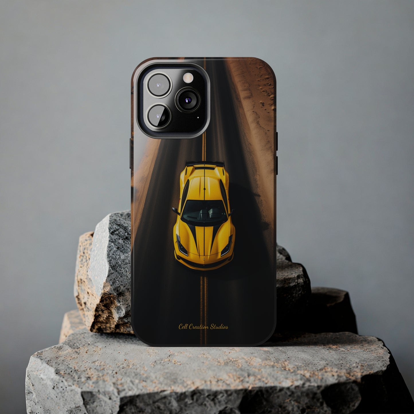 Introducing the "Desert Speedster" Cell Phone Case – Feel the Thrill of a Ferrari Racing through the Desert! -Tough Phone Cases