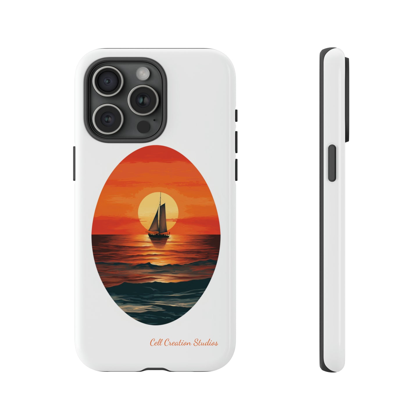 "Sailboat Sunset Serenity" -Tough iPhone Cases